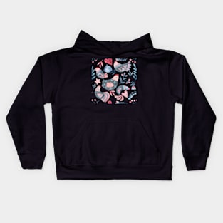 Simple Scandinavian style Chicken pattern Kids Hoodie